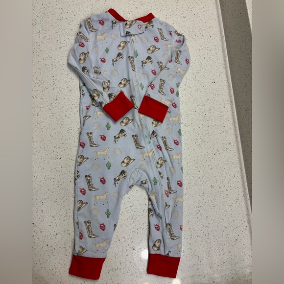 Boutique Western print footless zipper pajamas with bum pocket size 24 months - Picture 1 of 4
